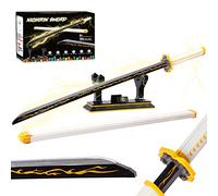Demon Slayer Épée, Bloc de Construction Zenitsu de 39 Pouces avec Fourreau et Support, Cadeau Katana pour garçons, 956 pièces