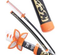 Demon Slayer Katana en Bois Lame en Bois Katana Shinobu Kocho Epee en Bois Kimetsu No Yaiba Sabre Black Edition Décoration