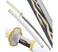 Demon Slayer Katana en Bois Lame en Bois Katana Zenitsu Agatsuma Epee Kimetsu No Yaiba Sabre Replique Décoration