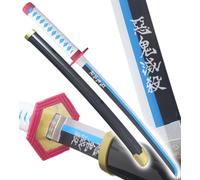 Demon Slayer Katana Giyu Tomioka Epee en Bois Kimetsu no Yaiba Sabre - 80cm Décoration