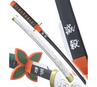 Demon Slayer Katana Shinobu Kocho Epee en Bois Kimetsu no Yaiba Sabre White Edition - 80cm Décoration