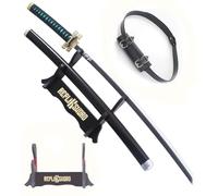 Demon Slayer Katana Tokito en Bois Lame Decoration Sabre Muichiro Epee Kimetsu No Yaiba Epée Cosplay Repliksword + Présentoir+ Ceinturon Porte Epee Inclus