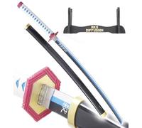 Demon Slayer Katana Tomioka Giyu Bois - Épée Réplique Décoration Kimetsu No Yaiba Cosplay Presentoir