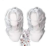 Demon Slayer Kimetsu No Yaiba Ayaki Rui Cosplay perruque araignée argent longue droite cheveux synthétiques pour adulte Halloween + casquette de perruque gratuite TCY-317