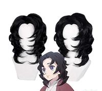 Demon Slayer Kimetsu No Yaiba Ayaki Rui Cosplay perruque araignée noir cheveux synthétiques pour adulte Halloween + casquette de perruque gratuite TCY-766