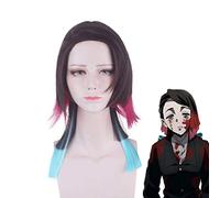 Démon Slayer: Kimetsu No Yaiba Enmu Cosplay perruque haute température Fiber multicouche dégradé cheveux courts Anime Costume perruques KUPL597