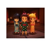 Demon Slayer : Kimetsu No Yaiba - Figurines Figuarts Mini Entertainment District Arc Set (Sumiko, Zenko, Inoko) 9 Cm