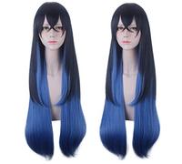 Démon Slayer Kimetsu no Yaiba Hashibira Inosuke perruque femme longue droite Cosplay cheveux graduel bleu comiket spectacle Halloween PL-625