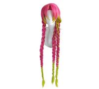 Démon Slayer Kimetsu no Yaiba Kanroji Mitsuri longue perruque Cosplay Costume résistant à la chaleur synthétique cheveux tresses femmes Cosplay perruques