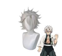 Démon Slayer Kimetsu no Yaiba Shinazugawa Sanemi perruque courte Cosplay Costume résistant à la chaleur cheveux synthétiques hommes Halloween perruques MZ-411