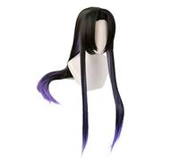 Démon Slayer Kimetsu no Yaiba Shinobu Kochou Kanae longue perruque droite Cosplay Costume femmes cheveux synthétiques Halloween fête perruques MZ1445