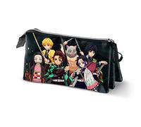 Demon Slayer Kimetsu no Yaiba-Trousse Triple FAN 2.0, Noir