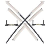 Demon Slayer Lot 2 Katanas Tout en Bois Lame en Bois Epee Inosuke Hashibira Epee Kimetsu No Yaiba Sabre Inosuke Katana