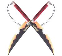Demon Slayer Pack 2 Epees Tengen Uzui Lot 2 Epees en Acier Sabre Tengen Katana Cosplay Decoration Décoration