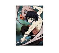 Demon Slayer Poster Anime Role Hashibira Inosuke Peinture décorative sur toile pour salon, chambre à coucher, art mural, impression photo, décoration moderne, pour chambre familiale, 30 x 45 cm