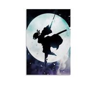 Demon Slayer Shinobu Kocho Poster d'art minimaliste peinture décorative sur toile pour salon, chambre à coucher, art mural, impression photo, moderne, décoration de chambre familiale, 30 x 45 cm
