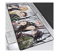 Demon Slayer Tapis de Souris XL 700x300mm Hydrorésistant Anime Mouse Pad Grand Tapis de Souris Gamer avec Base en Caoutchouc Anti-Glissant Surface Texturée pour Ordinateur et PC,D