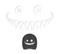 Demon Smile Sticker Imperméable pour Voiture Créatif Autocollant Visage Sourire Autocollant Mural pour Intérieur Voiture Fenêtre Ordinateur Portable Bagages Camion Autocollant pour Voitures Vélos