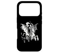 Démon supérieur à Cheval Tenant Un Art vectoriel Standard Coque pour iPhone 17 Pro