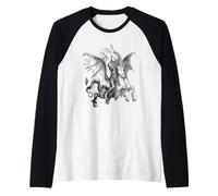 Démon supérieur à Cheval Tenant Un Art vectoriel Standard Manche Raglan