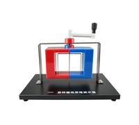 Démonstrateur d ' électromagnétisme de table avec vue du magnétique rotatif, utilisation manuelle à manivelle pour les enseignants, cours de sciences en classe, modèle d ' électromagnétisme en
