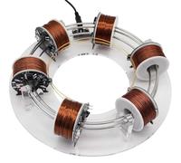Démonstrateur d'accélérateur circulaire électromagnétique à 6 bobines avec capteur magnétique, alimentation basse tension 12 V pour expériences d'apprentissage en classe