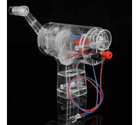 Démonstrateur De Générateur AC-DC À Manivelle Transparente, Modèle De Paillasse De Conversion D'énergie Mécanique-électrique À Plusieurs Vitesses Avec Poignée Rotative À 360°