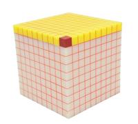 Démonstrateur d'unité de volume Modèle de cube 10 * 10 cm Aides pédagogiques en mathématiques Instrument d'enseignement Démonstrateur d'unité de volume, dispositif d'expérimentation scientifique