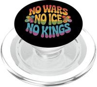 Démonstration de Protestation No Wars No Ice No Kings Retro Hippy PopSockets PopGrip pour MagSafe