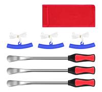 Démonte Pneu Manuels Outil, 3 Pcs Cuillères Outil Pneumatique Levier avec 3 Pcs Kit de Protection de Jante, Demonte Pneu Moto, Outil de Remplacement des Pneus, Outil Levier de Pneu pour Auto Moto Vél