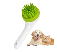 Demsyeq Brosse à shampooing pour chien - Masseur exfoliant pour cuir chevelu de chiot, brosse de toilettage à long manche pour chiens de taille moyenne et grande taille, élimine les poils morts et les