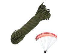 Demsyeq Corde de parachute épaisse, corde de tente de camping - 226,8 kg d'absorption des chocs, corde de parachute haute résistance pour la survie, la pêche, la randonnée, l'extérieur, 31,1 m