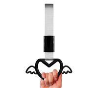 Demsyeq Dragonne de poignée de voiture | Accessoire de voiture en forme de cœur | Décoration intérieure et extérieure automobile pour véhicules, SUV, trains, voiture, business, berline, bus