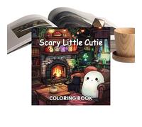 Demsyeq Livre de coloriage pour Halloween | Livre de couleurs créatures effrayantes d'Halloween, 40 pages de personnages de fantômes enchanteurs pour la maison, anniversaire, voyage, garçons, filles