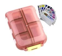 Demsyeq Petit pilulier - Pilulier à 10 compartiments - Boîte de voyage légère pour médicaments et petits articles