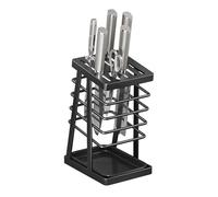 Demsyeq Support de rangement pour ustensiles de cuisine | Bloc d'ustensiles creux de grande capacité - Support robuste pour ciseaux de cuisine, salle de bain, ciseaux et tige à aiguiser