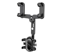 Demsyeq Support de téléphone pour rétroviseur de Voiture | Support de téléphone pour rétroviseur Rotatif à 360° | Support de téléphone de Voiture Anti-secousses pour enregistrer des vidéos,