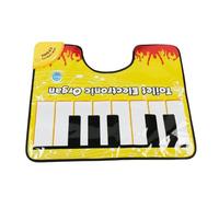 Demsyeq Tapis de sol piano 59 x 48 cm Tapis de toilette musical Tapis de toilette Piano Pot Piano Amusant Clavier de musique Tapis de sol pour enfant adulte Toilettes Salle de bain Dortoir