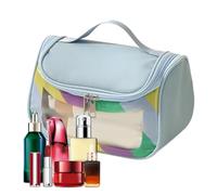 Demsyeq Trousse de Voyage Transparente pour Articles de Toilette, Trousse de Toilette Transparente, Trousse de Maquillage Visible, Trousse de Toilette colorée pour l'été, la Plage, la Salle de Sport,
