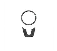 DEMULAX 2 pièces en Acier Inoxydable Bouton de Volant de Voiture Autocollant décoration Couverture Garniture Style de Voiture, for, for Kia, Seltos 2020 Autocollant pour Volant(Carbon Fiber AB)