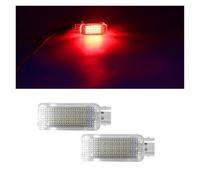 DEMULAX 2 pièces lampe de lumière boîte Golve coffre porte courtoisie rouge, for, A3 8P A4 B6 B7 B8 B9 A6 S6 C6 A7 S7 A8 S8/Q5 Q7 R8 Unité d'éclairage de plaque d'immatriculation de voiture(Red 2PCS)