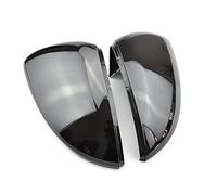 DEMULAX 2PCS Mirror Covers Caps RearView Case Cover, for VW, for Golf, MK7 7.5 GTI 7R Carbon Bright Black Car Accessory capuchon de protection de rétroviseur extérieur(Bright black)