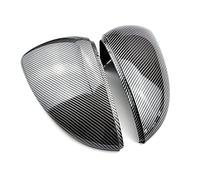 DEMULAX 2PCS Mirror Covers Caps RearView Case Cover, for VW, for Golf, MK7 7.5 GTI 7R Carbon Bright Black Car Accessory capuchon de protection de rétroviseur extérieur(Carbon Look black)