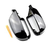 DEMULAX 2pcs Rearview Mirror Side Covers Cap, for, A3 8P A4 A5 2011-2016 B8.5 ABS 8F0857527B 8F0857528B capuchon de protection de rétroviseur extérieur(Bright black)