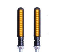 DEMULAX 4 pièces moto clignotant lumière clignotants eau qui coule lumières queue en cours d'exécution DRL indicateurs Témoin lumineux pour moto(2pcs turn signal)