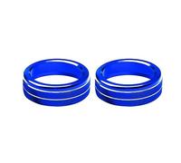 DEMULAX A CLA GLA X156 C117 W176 Console centrale de voiture bouton de climatisation interrupteur revêtement d'habillage anneau accessoires intérieurs Cache-bouton de climatisation(Blue)