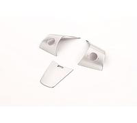 DEMULAX Accessoires de Garniture de Cadre de Bouton de Volant de Voiture en Acier 3 pièces, for, for Tesla, modèle 3 2017-2019 Autocollant pour Volant(Silver)