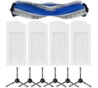 DEMULAX Accessoires de Remplacement, for ECOVACS, for aspirateur DEBOT N20 Pièces de Rechange Brosse Principale Brosses latérales Kit de filtres avec 1 Brosse Principale 4 filtres 6 brosses latérales