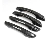 DEMULAX Autocollant de garniture de couvercle de poignée de porte de voiture en fibre de carbone chromé, for Peugeot, 408, for Peugeot, 308 308sw T9 2016-2020, accessoires de style Coque de poignée de