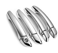 DEMULAX Autocollant de garniture de couverture de poignée de porte de voiture chromé en Fiber de carbone, for citroën, Berlingo III 2018 2019 2020 2021 2022 garniture de poignée de porte automobile(Si